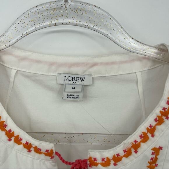 J. Crew Embroidered Tassel Tank Size 14 White - Picture 12 of 12